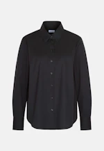 Hemdbluse in A- Linie aus Baumwollpopeline in Noir |  Seidensticker Onlineshop