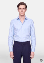 Regular Flanellhemd Uni in Mittelblau |  Seidensticker Onlineshop