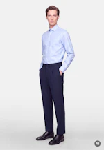 Regular Flanellhemd Uni in Mittelblau |  Seidensticker Onlineshop
