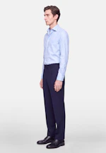 Regular Flanellhemd Uni in Mittelblau |  Seidensticker Onlineshop