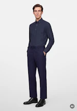 Regular Flannel shirt Uni in Dunkelblau |  Seidensticker Onlineshop
