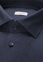 Regular Flannel shirt Uni in Dunkelblau |  Seidensticker Onlineshop