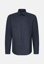 Regular Flannel shirt Uni in Dunkelblau |  Seidensticker Onlineshop