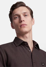 Regular Flanellhemd Uni in Braun |  Seidensticker Onlineshop