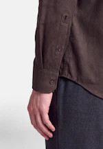 Regular Flanellhemd Uni in Braun |  Seidensticker Onlineshop