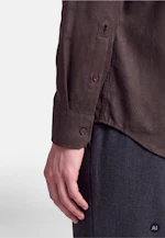 Regular Flanellhemd Uni in Braun |  Seidensticker Onlineshop