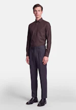 Regular Flanellhemd Uni in Braun |  Seidensticker Onlineshop