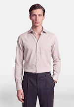 Regular Flanellhemd Uni in Beige |  Seidensticker Onlineshop