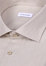 Regular Flanellhemd Uni in Beige |  Seidensticker Onlineshop
