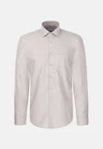Regular Flanellhemd Uni in Beige |  Seidensticker Onlineshop