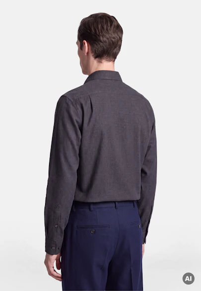 Regular Flanellhemd Uni in Grau |  Seidensticker Onlineshop