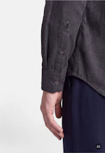 Regular Flanellhemd Uni in Grau |  Seidensticker Onlineshop