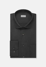 Regular Flanellhemd Uni in Grau |  Seidensticker Onlineshop