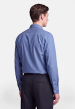 Regular Flanellhemd Uni in Mittelblau |  Seidensticker Onlineshop