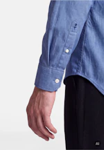 Regular Flanellhemd Uni in Mittelblau |  Seidensticker Onlineshop