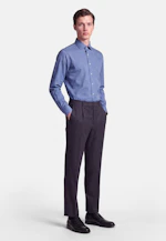 Regular Flanellhemd Uni in Mittelblau |  Seidensticker Onlineshop