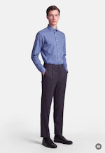 Regular Flanellhemd Uni in Mittelblau |  Seidensticker Onlineshop