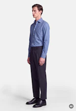 Regular Flanellhemd Uni in Mittelblau |  Seidensticker Onlineshop