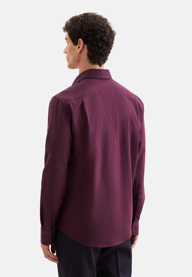 Regular Flanellhemd Uni in Rot | Seidensticker Onlineshop