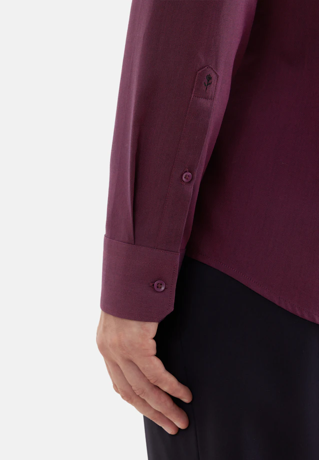 Regular Flanellhemd Uni in Rot |  Seidensticker Onlineshop