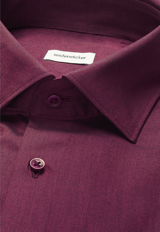 Regular Flanellhemd Uni in Rot |  Seidensticker Onlineshop