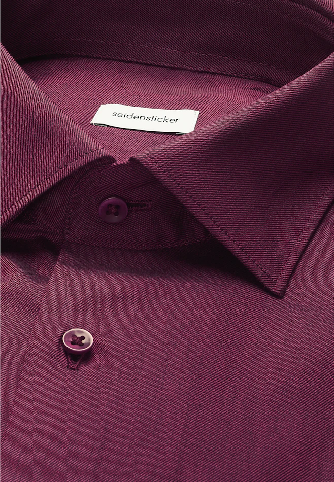 Regular Flanellhemd Uni in Rot | Seidensticker Onlineshop