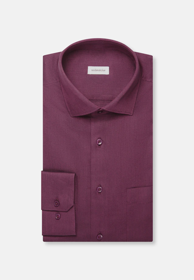 Regular Flanellhemd Uni in Rot |  Seidensticker Onlineshop