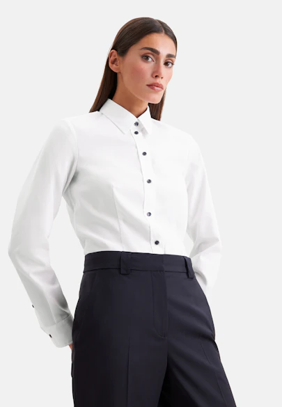 Hemdbluse slim fit in Blanc |  Seidensticker Onlineshop