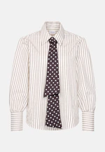 Blouse with detachable bow tie in Braun |  Seidensticker Onlineshop