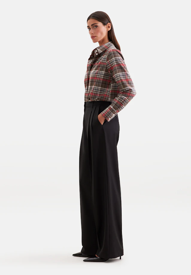Flanell Hemdbluse mit Stretchanteil in Marron |  Seidensticker Onlineshop