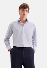 Comfort Performance-Hemd Druck in Mittelblau |  Seidensticker Onlineshop