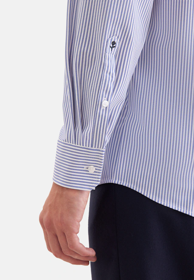 Comfort Performance shirt Print in Mittelblau |  Seidensticker Onlineshop