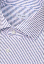 Comfort Performance-Hemd Druck in Mittelblau |  Seidensticker Onlineshop