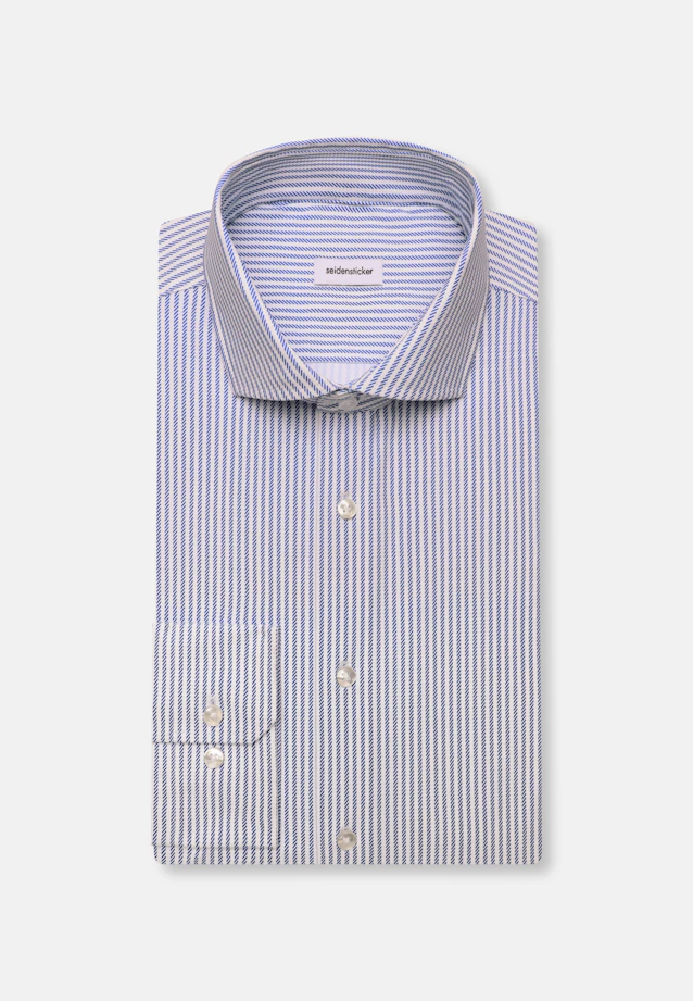 Comfort Performance-Hemd Druck in Mittelblau |  Seidensticker Onlineshop