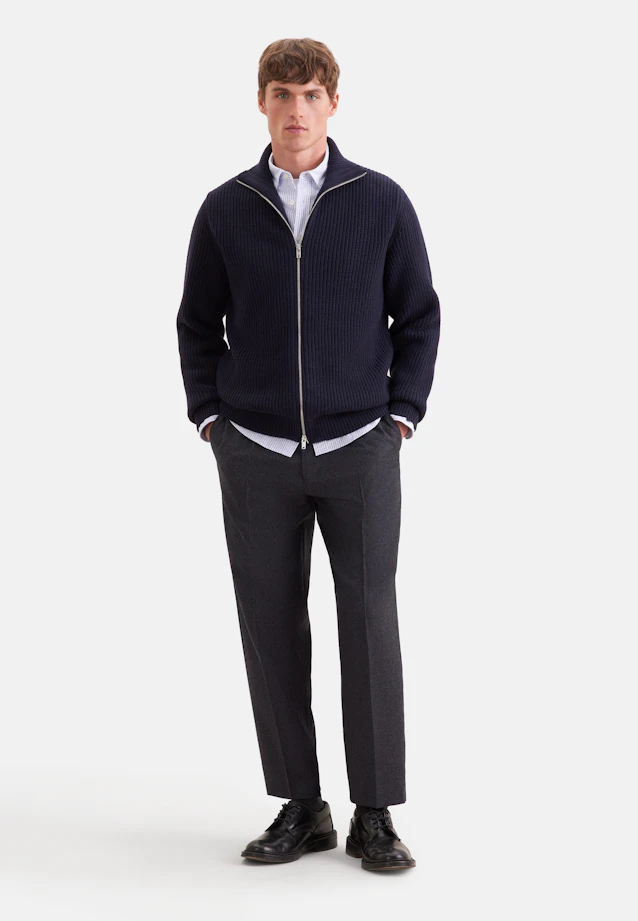 Regular Cardigan Uni in Dunkelblau |  Seidensticker Onlineshop