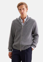 Regular Cardigan Uni in Grau |  Seidensticker Onlineshop