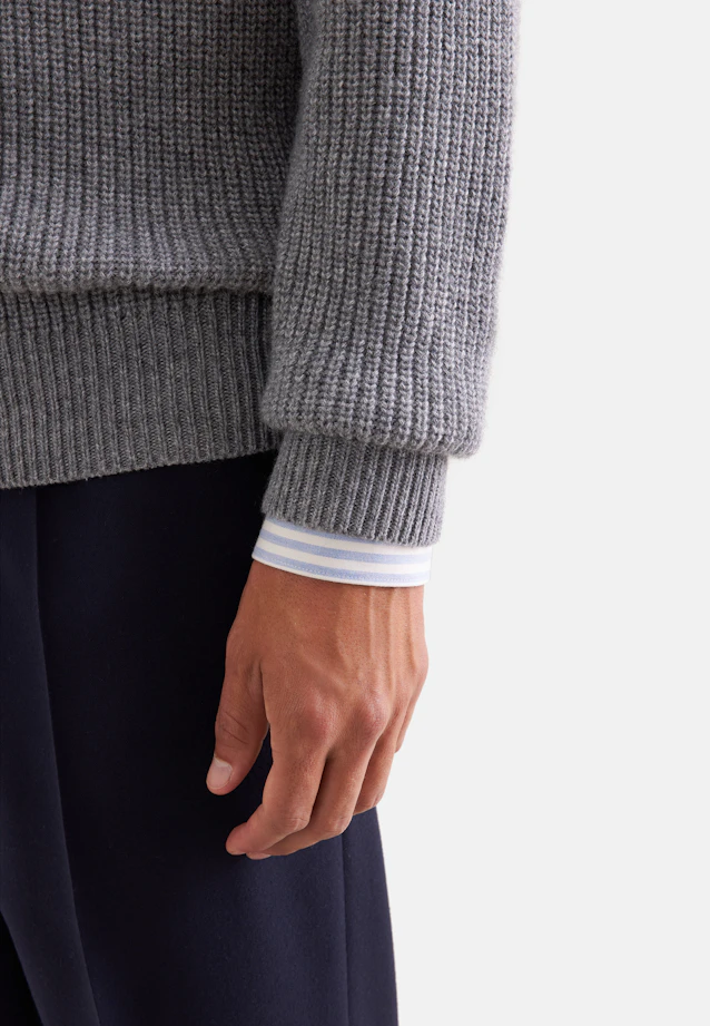 Regular Cardigan Uni in Grau |  Seidensticker Onlineshop
