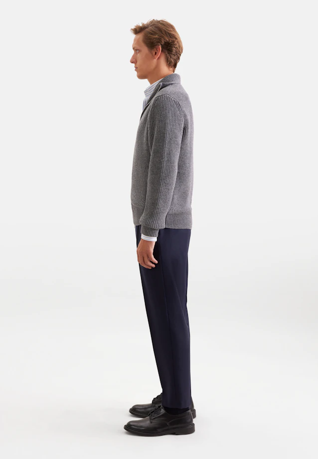 Regular Cardigan Uni in Grau |  Seidensticker Onlineshop