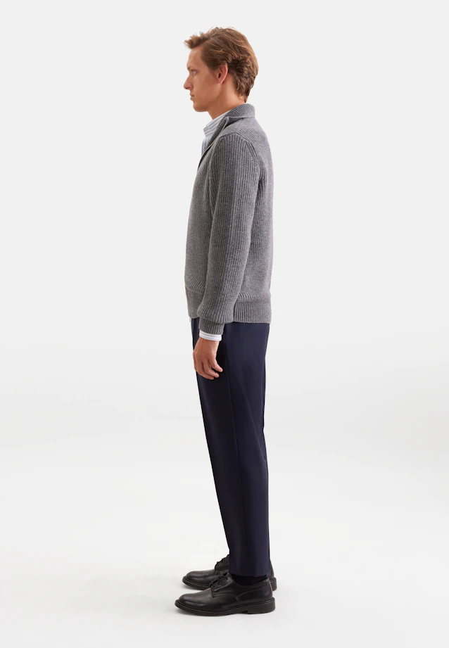 Regular Cardigan Uni in Grau |  Seidensticker Onlineshop