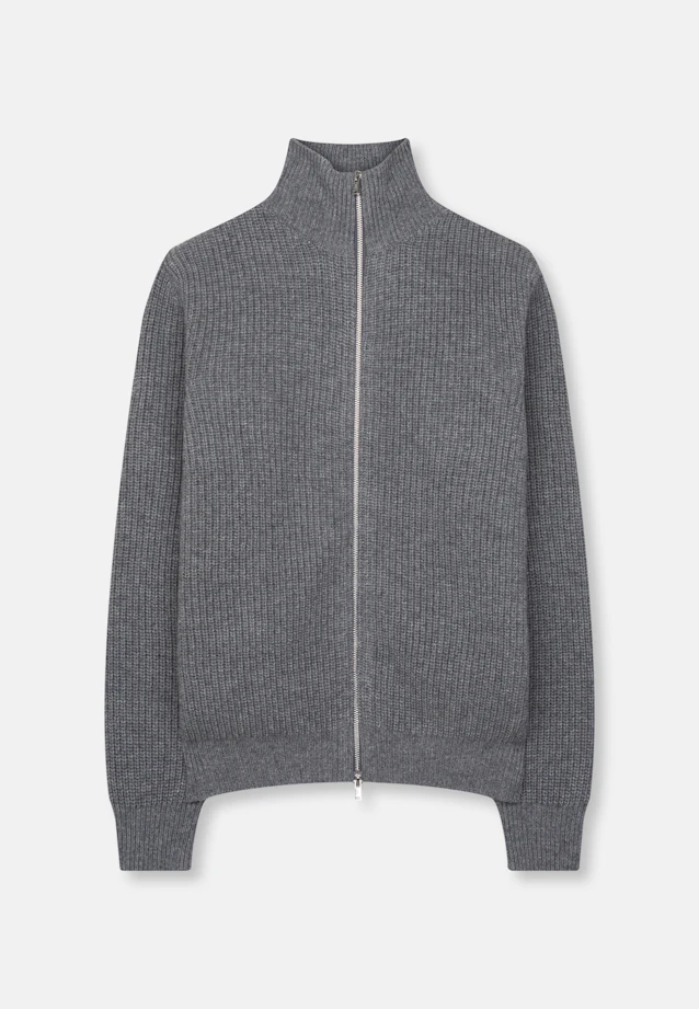 Regular Cardigan Uni in Grau |  Seidensticker Onlineshop