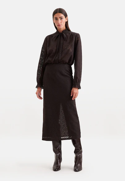 Lace pencil skirt in Braun |  Seidensticker Onlineshop
