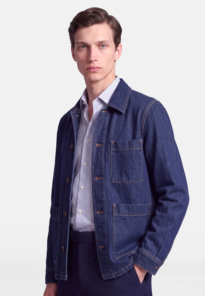 Regular Jacke Denim in Dunkelblau | Seidensticker Onlineshop