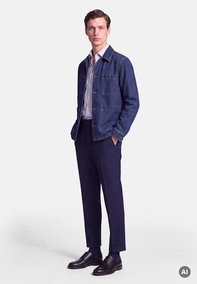 Regular Jacke Denim in Dunkelblau |  Seidensticker Onlineshop