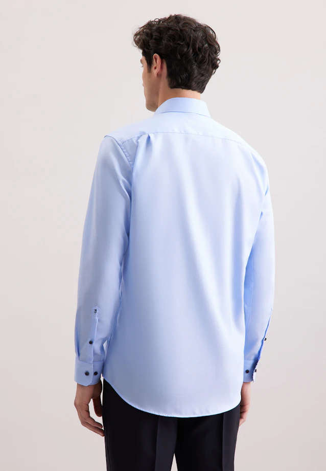 Comfort Business shirt Uni in Mittelblau |  Seidensticker Onlineshop
