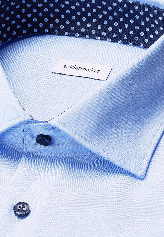 Comfort Business shirt Uni in Mittelblau | Seidensticker online shop