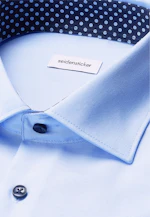 Comfort Business shirt Uni in Mittelblau |  Seidensticker Onlineshop