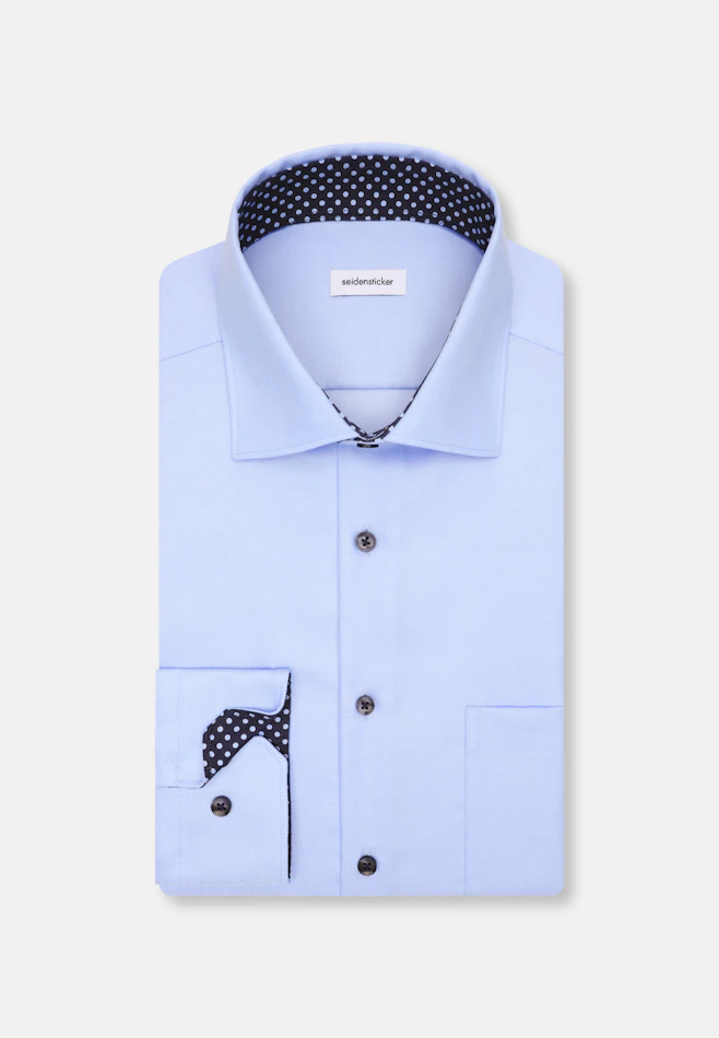 Comfort Business shirt Uni in Mittelblau | Seidensticker online shop