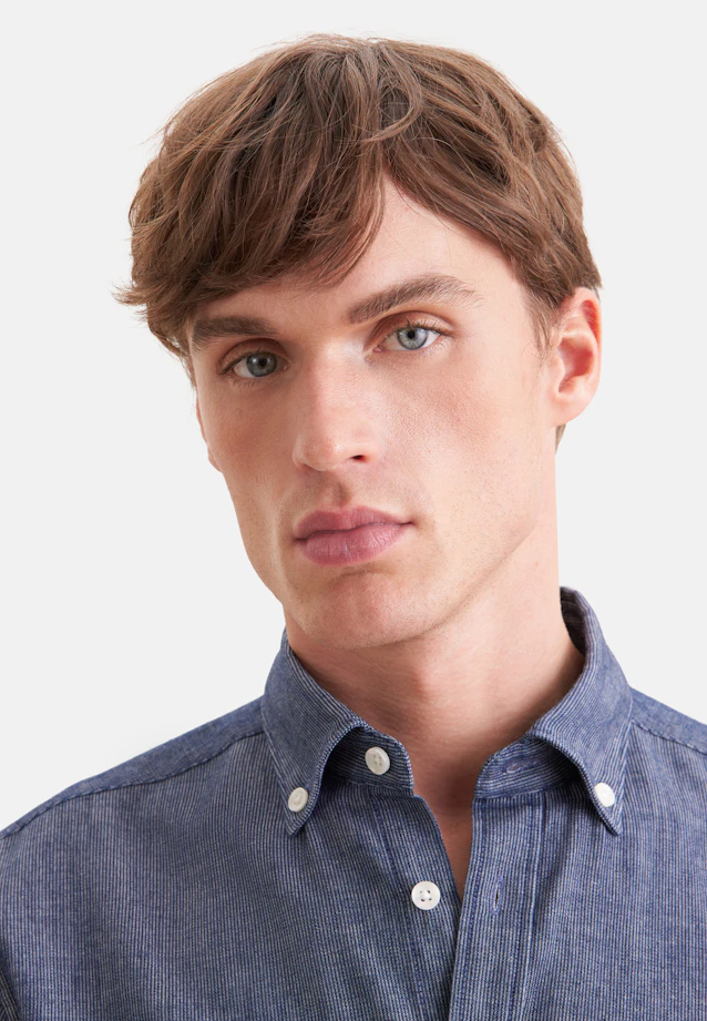 Regular Casual shirt Stripes in Dunkelblau |  Seidensticker Onlineshop