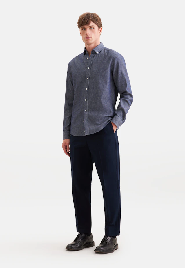 Regular Casual shirt Stripes in Dunkelblau |  Seidensticker Onlineshop