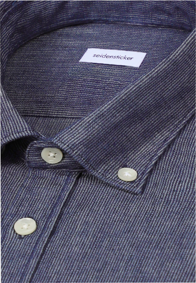 Regular Chemise décontractée Rayures in Bleu Foncé |  Seidensticker Onlineshop